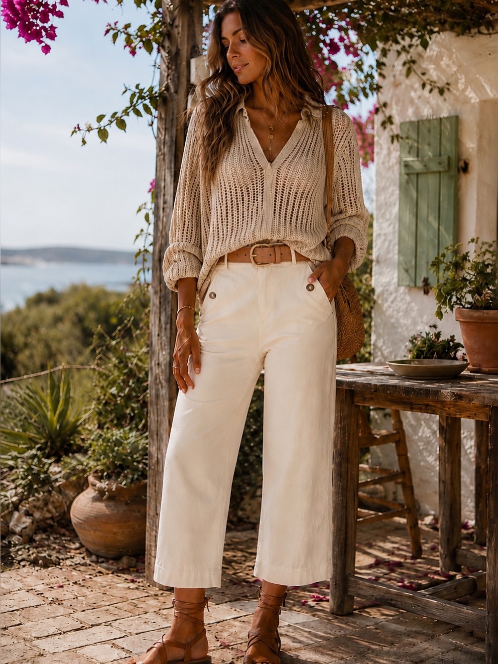 SPANX - STRETCH TWILL CROPPED PANT $128 MSRP